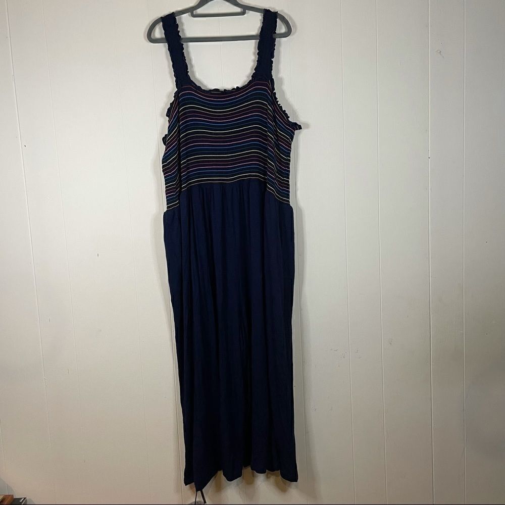 ModCloth Smocked Rainbow Maxi Dress Plus Size 4X